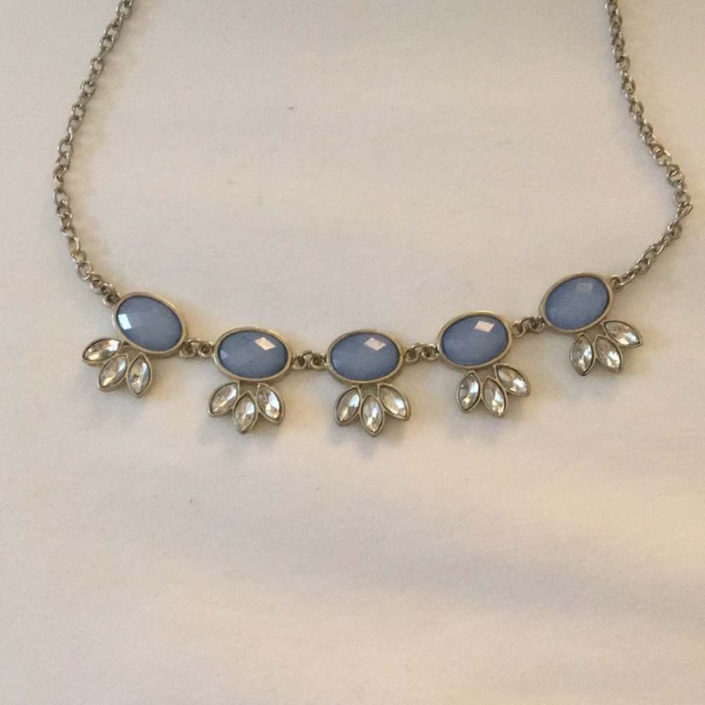 Blue pendant statement necklace